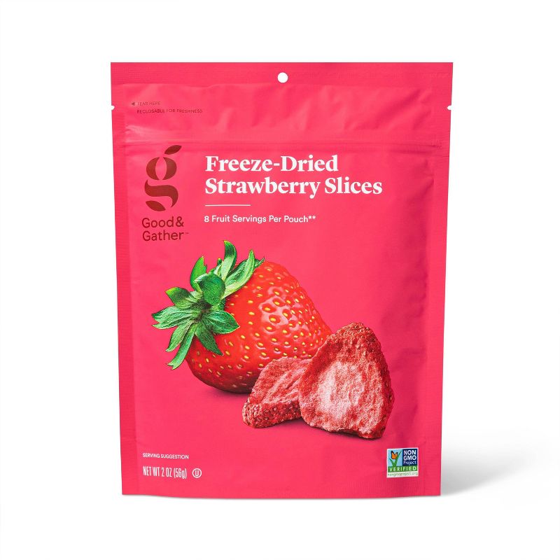 Freeze Dried Strawberry Slices - 2oz - Good & Gather&#8482;, 1 of 10