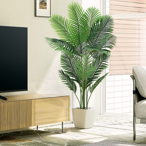 Artificial Tree in Contemporary Planter, cheapest Fake Areca Tropical Palm Silk Tree, Artificial Plant for Indoor and Outdoor Home Decoration