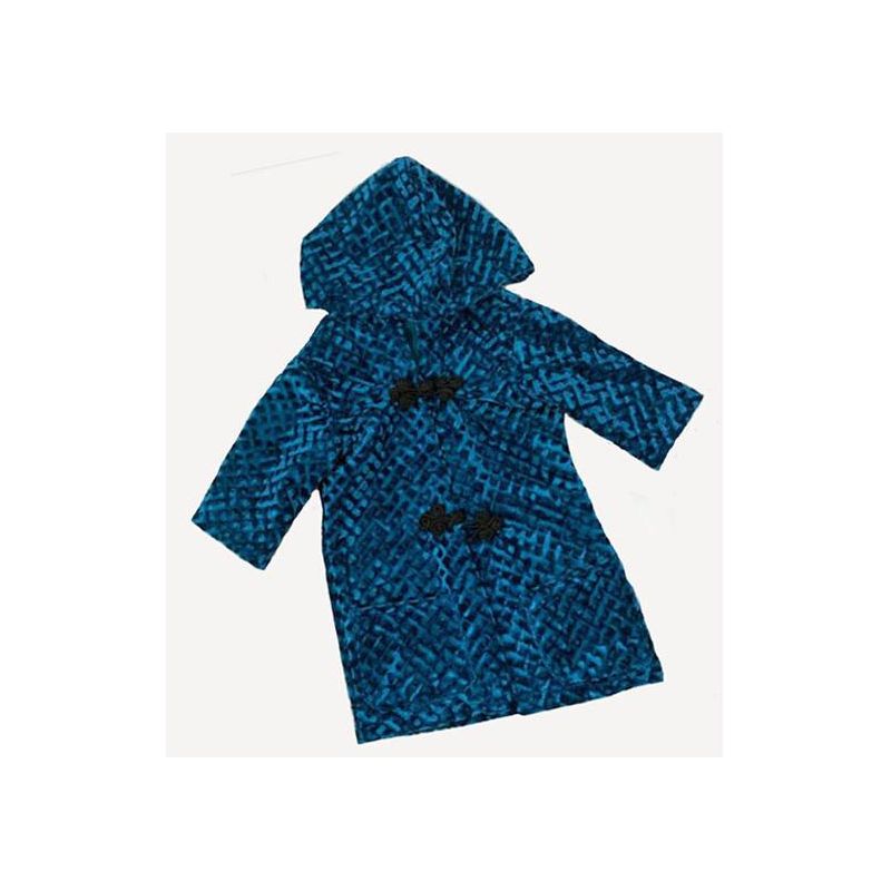 Doll Clothes Superstore Blue Texture Coat With Hood fits 18 Inch Girl Dolls, 1 of 5