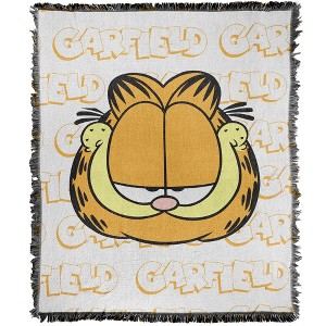 Garfield Name Repeat Blanket 50"x60" Woven Tapestry - 1 of 4