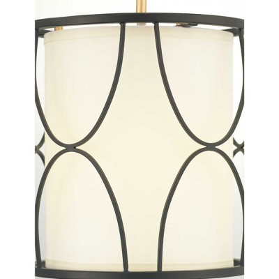 Landree Black and Polished Nickel Mini Pendant Light
