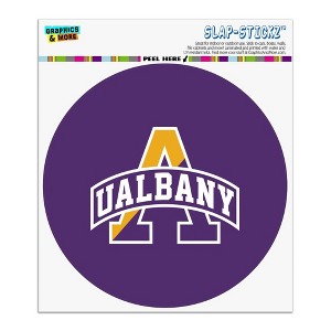 University at Albany Primary Logo Automotive Car Window Locker Circle Bumper Sticker - 1 of 4