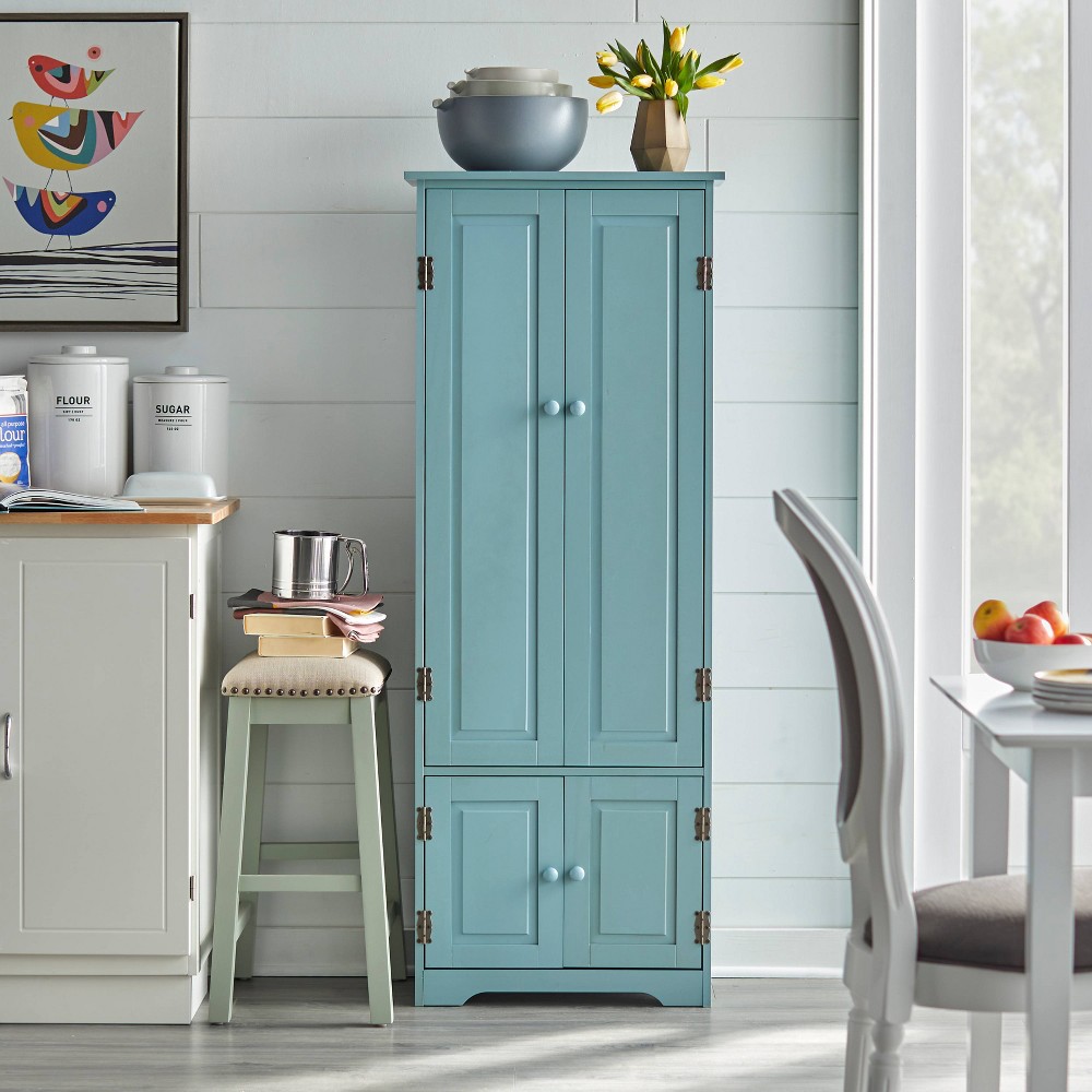 Buylateral Extra Tall Cabinet Antique Blue