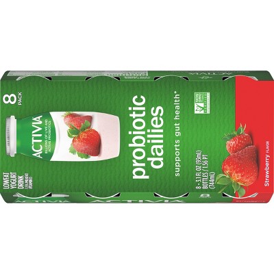 Activia Probiotic Dailies Strawberry Yogurt Drink - 8ct/3.1 fl oz Bottles_0