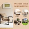 Set of 2 Sling Accent Chairs, Metal Frame Lounge Reading Chairs with Soft Cushions, Modern Comfy Armchairs for Living Room or Bedroom, Oatmeal - 4 of 4