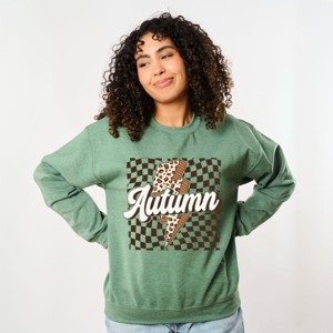 Simply Sage Market Autumn Lightning Checkered Sweatshirt - 1 of 4