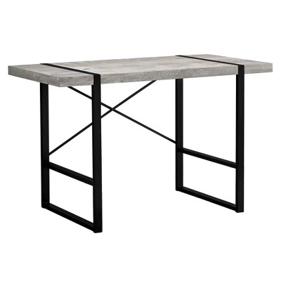 Monarch Specialties Computer Desk Home Office Laptop 48InchL Work Metal Laminate Grey Black Contemporary Modern