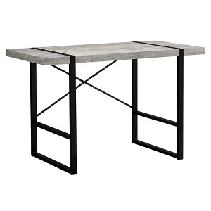 Monarch Specialties Computer Desk Home Office Laptop 48InchL Work Metal Laminate Grey Black Contemporary Modern - 1 of 4