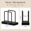Napkin Holder for Table - Modern Black Napkin Dispenser, Bamboo and Iron Design, Non-Slip, Suitable for Kitchen, Dining, Farmhouse, Cocktail, Picnic. - 3 of 4