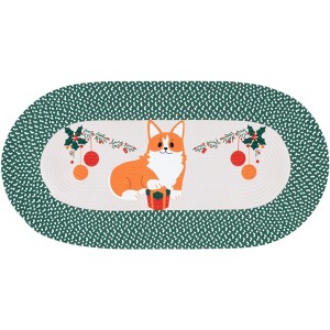 Braided Christmas Poster BRP105 Machine Washable Hand Woven Indoor Rugs - Safavieh - 1 of 3