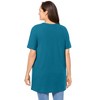 Woman Within Perfect Short-Sleeve Shirred V-Neck Tunic - 3 of 4