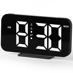 REGALWOVEN HMETOL Digital Corded Electric Plastic Adjustable Volume Alarm Clock 6.3"L x 1.0"W x 3.4"H 1 Pc - 1 of 4