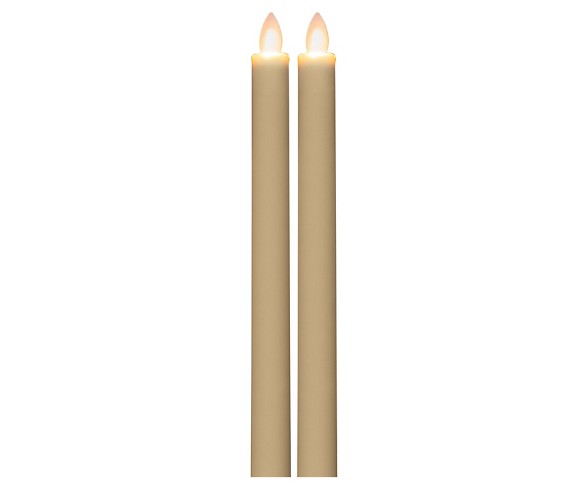 2pk Battery Operated LED Taper Cream - Mirage&#174;