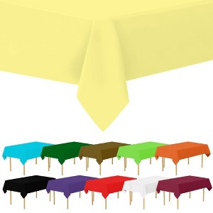 Plastic Tablecloth Disposable, Tablecloths for Rectangle Tables 54 inch. x 108 inch. Fits Tables Up to 8 Feet, Table Cloth for Party - SparkSettings - 1 of 4