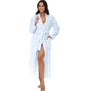 ADR Women's Long Robe, Fleece Plush Robe Woman, Cozy Regular & Plus Size Women's Bath Robe - 1 of 3