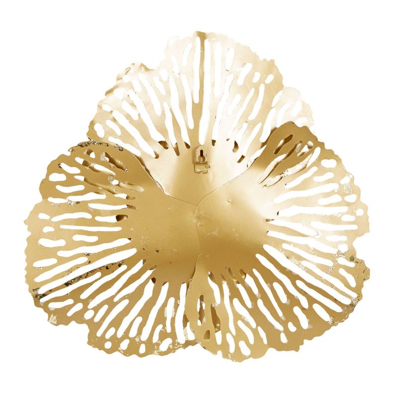 Metal Floral Wall Decor Set of 3 Gold - Olivia &#38; May, 6 of 17