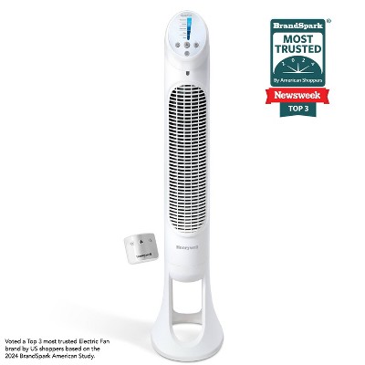 Honeywell White 40" Oscillating Tower Fan with Remote