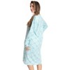 Just Love Womens Nightgown - Long Sleeve Henley Oversized Sleepwear Gown - 2 of 3