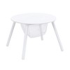 Children's Panel Table With 4 Chairs, Hidden Storage Bag Kitchen Chairs Modern Artistic Chairs For Dining Room,  Children's Room White - 3 of 4