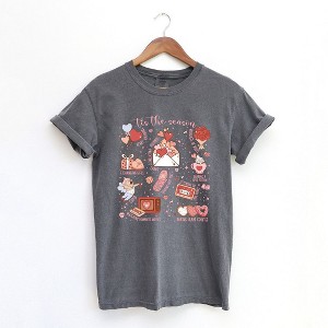 Simply Sage Market Women's Tis The Season Valentines Short Sleeve Garment Dyed Tee - 1 of 4