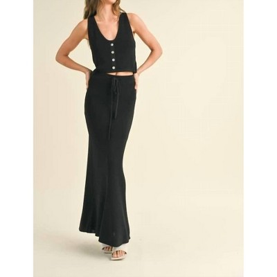 Women's Knitted Maxi Skirt - MIOU MUSE