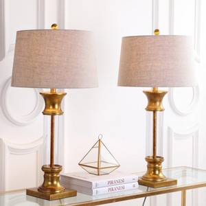 JONATHAN Y Hunter Metal/Glass LED Table Lamp - 1 of 4