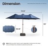 XIZZI 15FT Heavy-Duty Outdoor Market Umbrella W/Sandbags, Patio All-Weather Sandbag Umbrella (Standard/Upgraded/Flagship) - Dark Gray/Khaki/Dark Blue - 4 of 4