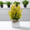 Unique Bargains Artificial Plants 3-Stem Lavender Plant Plastic 3.07"x3.07"x7.87" 1 Pc - 2 of 4