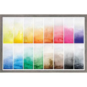 Trends International Bold Color - Watercolor Swatches Framed Wall Poster Prints
