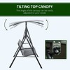 CAVINAS 3-Seat Porch Swing with Stand,Patio Swing Chair with Adjustable Tilt Canopy,Outdoor Swing for Patio Backyard Porch Garden - 4 of 4