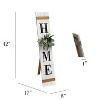 Elegant Designs Seasonal Wooden Home Porch Sign with 4 Interchangeable Floral Wreaths Chalk White : MDF Farmhouse Decor, Vertical Display - 4 of 4
