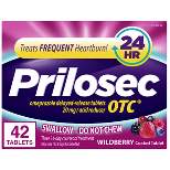 Prilosec OTC Omeprazole 20mg Delayed-Release Acid Reducer for Heartburn Relief Wildberry Tablets - 42ct