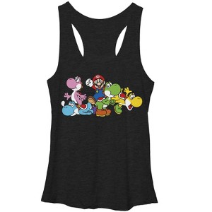 Women's Nintendo Yoshi in Many Colors Racerback Tank Top - 1 of 3