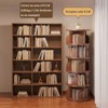 Kumasinova 5/6-Tier 360° Rotating Bookshelf Tower( with Wheels&Drawer),Modern Design Round Book Shelf,Bookcase with Multiple Shelves for Bedroom&Study - 4 of 4