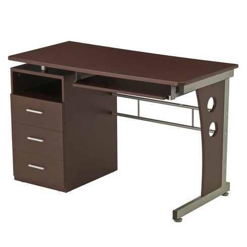 Computer Desk With Ample Storage Brown Techni Mobili Target