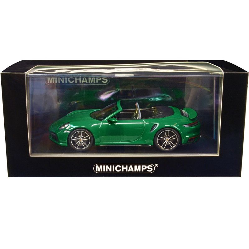 2020 Porsche 911 Turbo S Cabriolet Green Limited Edition to 504 pieces Worldwide 1/43 Diecast Model Car by Minichamps, 3 of 4