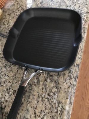 KitchenAid Hard Anodized Induction Nonstick Stovetop Grill / Griddle Pan,  11.25 Inch, Matte Black & Reviews