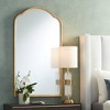 Uttermost Arch Top Rectangular Vanity Decorative Wall Mirror Modern Metallic Gold Iron Frame 24" Wide for Bathroom Bedroom House - image 2 of 4