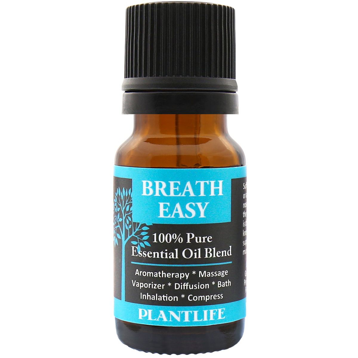 Plantlife Breathe Easy Essential Oil Blend – 100% Pure, Therapeutic Grade – No Additives or Fillers – Made in California – 10ml