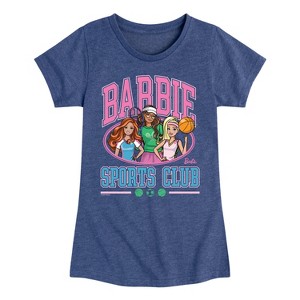 Girls' - Barbie - Barbie Sports Club Fitted Short Sleeve Graphic T-Shirt - 1 of 4
