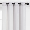 Chanasya 2pk Silky Lightweight Velvet Textured Sheer Window Curtain Panels - Set of 2 - 4 of 4