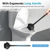2 in 1 toilet plunger and brush set, extended handle plunger, toilet brush plunger set, bathroom cleaning tools, toilet brush plunger combination - 4 of 4