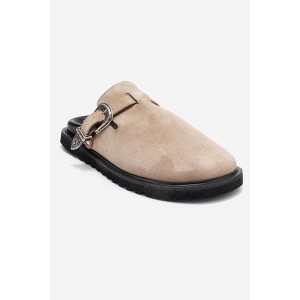 Vesta - Beige Genuine Leather Closed-Toe Slipper (Women) | Forever & Always Shoes - 1 of 4