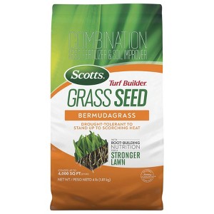 Scotts Turf Builder 4lbs Grass Seed Bermudagrass: Drought-Tolerant, Full Sun, Quick Germination - 1 of 4