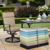 Aoodor Outdoor High Back Dining Chair Cushion Set, Water Proof & Stain Resistant, Polyester Fabric Cover with Ties and Zipper, Set of 2 - 3 of 4