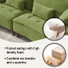 VASIP 103 inch green comfortable deep seated sofa with pillow, suitable for bedroom, living room, apartment, office, dormitory decoration - 4 of 4