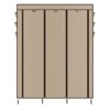 SEVOBAL 67" Portable Closet Wardrobe Armoires Storage Organizer Rack Shelves Cover for Hanging Clothes Quick and Easy to Assembly, Beige, 53"*25"*11" - 3 of 4