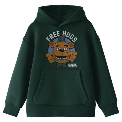 Bioworld Five Nights at Freddy's Free Hugs Youth Forest Green Hoodie