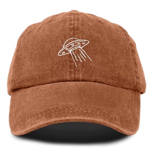 Dalix UFO Embroidered Alien Dad Hat Cotton Baseball Cap Adjustable Mens - 1 of 4