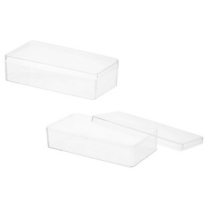 Unique Bargains Acrylic Cube Storage Collectible Display Boxes 2 Pcs Clear - 1 of 4